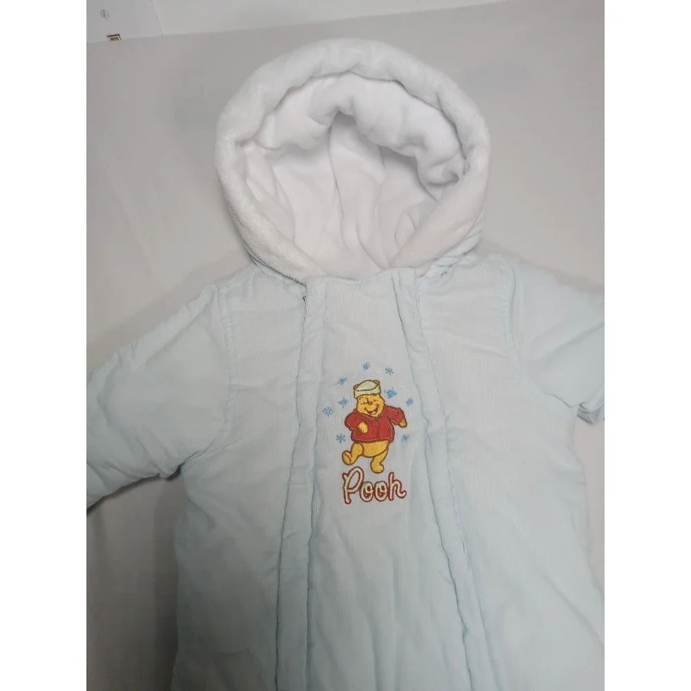 VTG Disney Baby Winnie The Pooh full‎ body Snowsuit Jacket  Size 6 Months